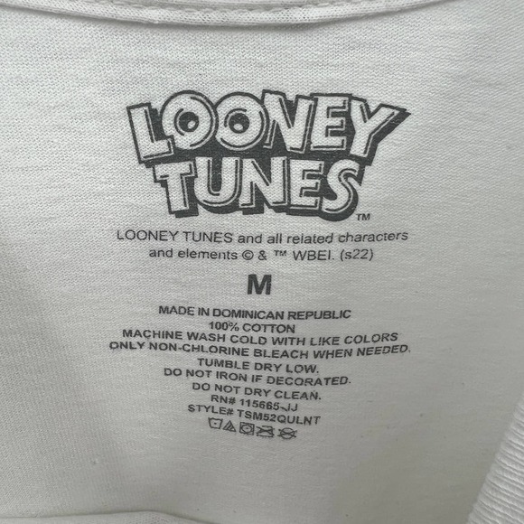 Looney Tunes Men's Bugs & Taz Short Sleeve T-Shirt in White - Picture 3 of 5